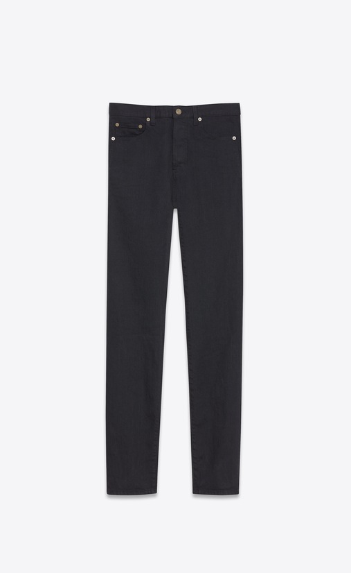 slim jean in worn black stretch denim
